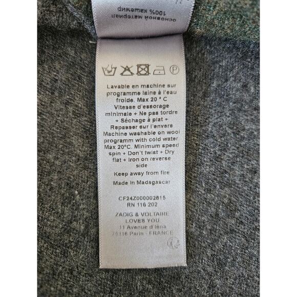 Zadig & Voltaire Scarlet V-Neck Cashmere Cardigan, Size L - Picture 9 of 13